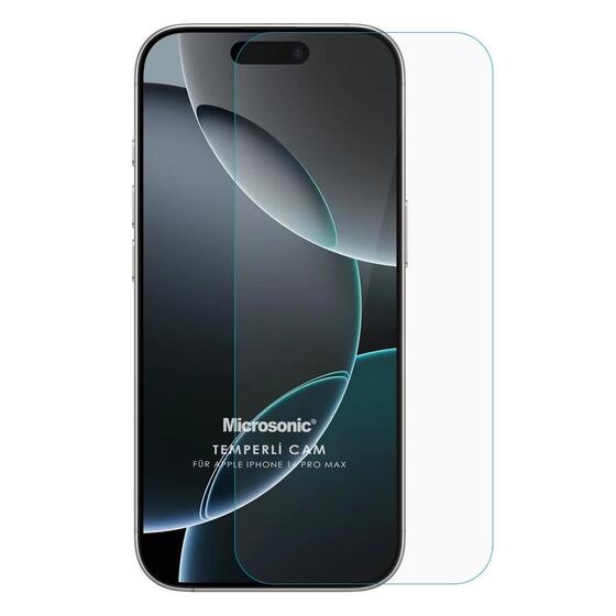Microsonic Apple iPhone 16 Pro Tempered Glass Cam Ekran Koruyucu