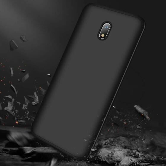 Microsonic Xiaomi Redmi 8A Kılıf Double Dip 360 Protective Siyah