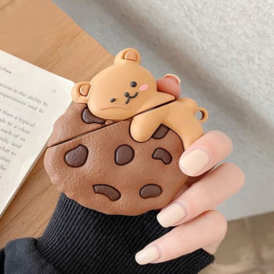 Microsonic AirPods Pro Kılıf Cartoon Figürlü Silikon Cookie Bear