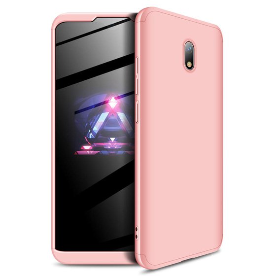 Microsonic Xiaomi Redmi 8A Kılıf Double Dip 360 Protective Rose Gold