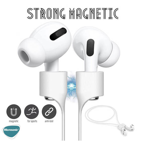 Microsonic Airpods 4.Nesil / ANC Manyetik Mıknatıslı Kulaklık İpi Turkuaz
