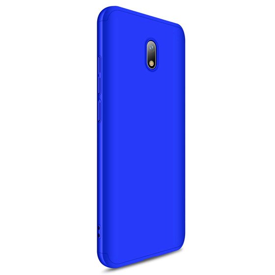 Microsonic Xiaomi Redmi 8A Kılıf Double Dip 360 Protective Mavi