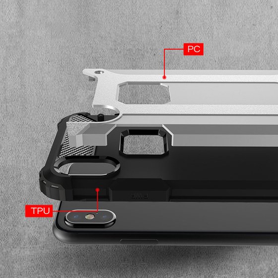 Microsonic Apple iPhone XS (5.8'') Kılıf Rugged Armor Siyah