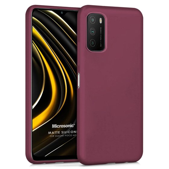 Microsonic Matte Silicone Xiaomi Poco M3 Kılıf Mor