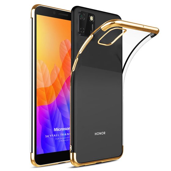 Microsonic Huawei Honor 9S Kılıf Skyfall Transparent Clear Gold