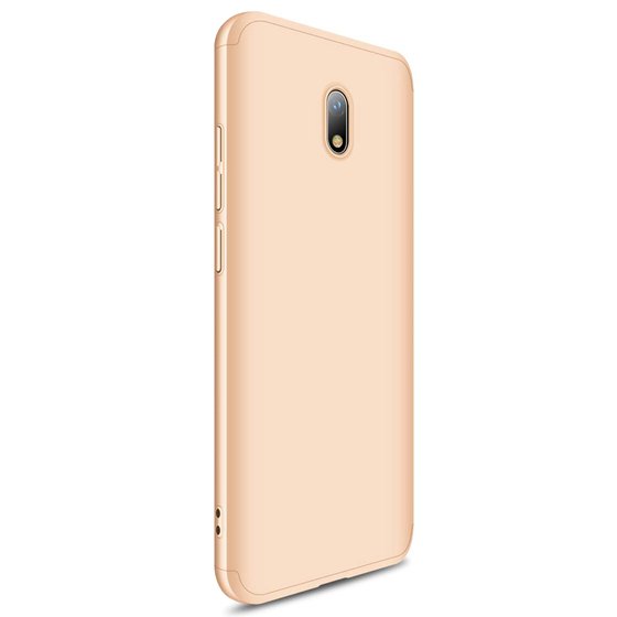 Microsonic Xiaomi Redmi 8A Kılıf Double Dip 360 Protective Gold