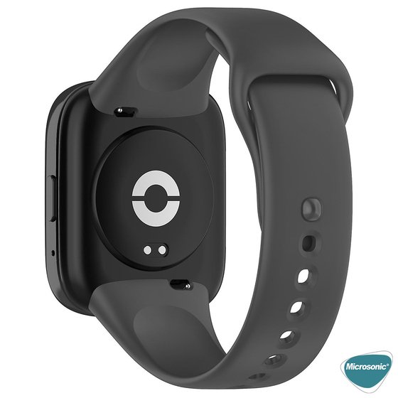 Microsonic Xiaomi Redmi Watch 3 Active Kordon, Silicone Sport Band Koyu Gri