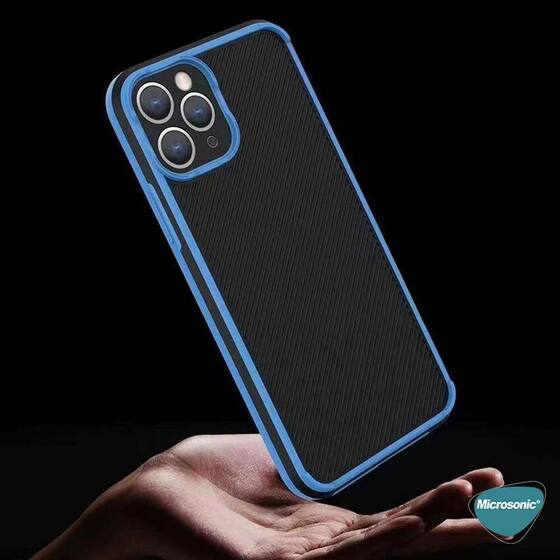 Microsonic Apple iPhone 13 Pro Kılıf Chester Carbon Koyu Yeşil
