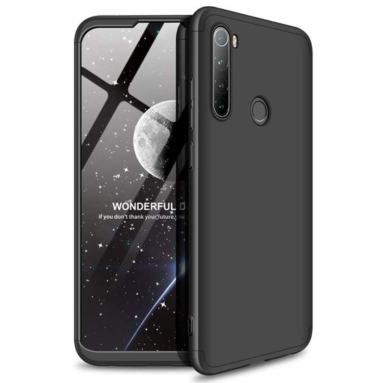 Microsonic Xiaomi Redmi Note 8 Kılıf Double Dip 360 Protective Siyah