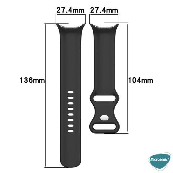 Microsonic Google Pixel Watch Kordon, Silicone Sport Band Açık Yeşil