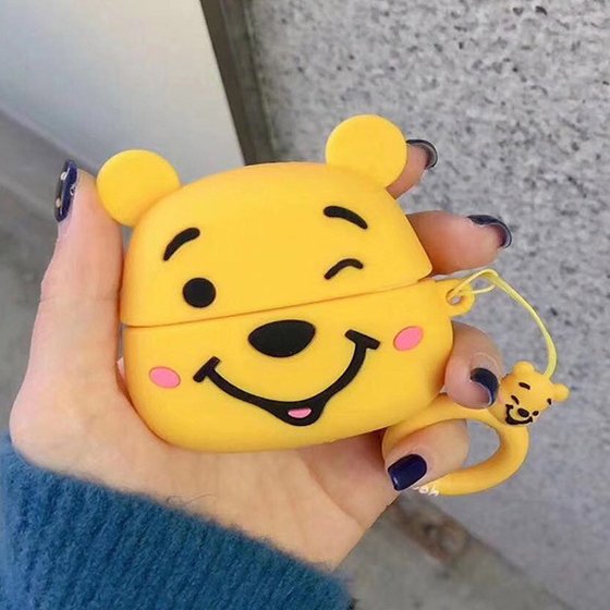 Microsonic AirPods Pro Kılıf Cartoon Figürlü Silikon Winnie The Pooh