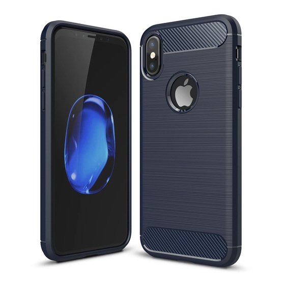 Microsonic Apple iPhone XS (5.8'') Kılıf Room Silikon Lacivert