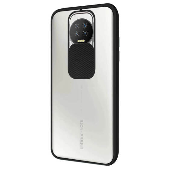 Microsonic Infinix Note 7 Kılıf Slide Camera Lens Protection Siyah