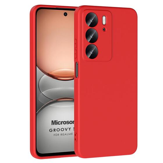 Microsonic Realme C75 Kılıf Groovy Soft Kırmızı