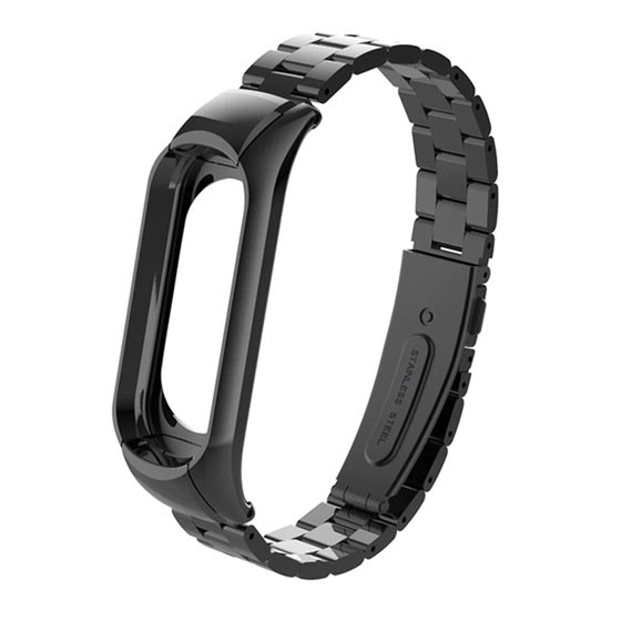 Microsonic Xiaomi Mi Band 6 Metal Stainless Steel Kordon Siyah