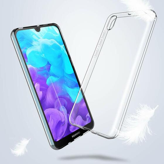 Microsonic Huawei Y5 2019 Kılıf Transparent Soft Beyaz