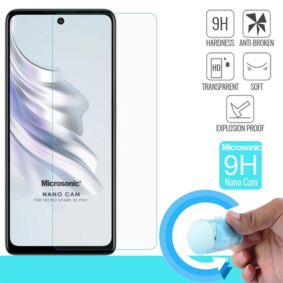 Microsonic TECNO Spark 20 Pro Nano Glass Cam Ekran Koruyucu