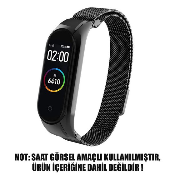 Microsonic Xiaomi Mi Band 6 Milanese Loop Kordon Siyah