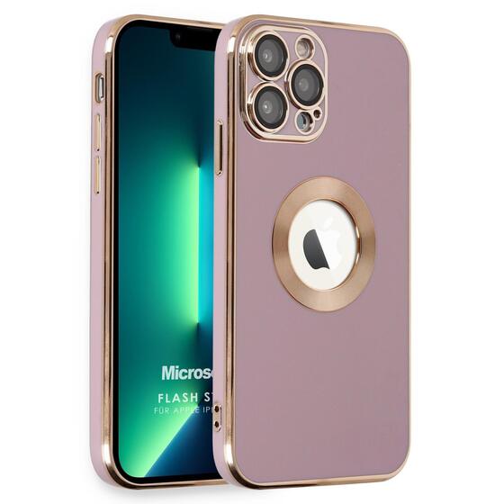 Microsonic Apple iPhone 13 Pro Kılıf Flash Stamp Pembe