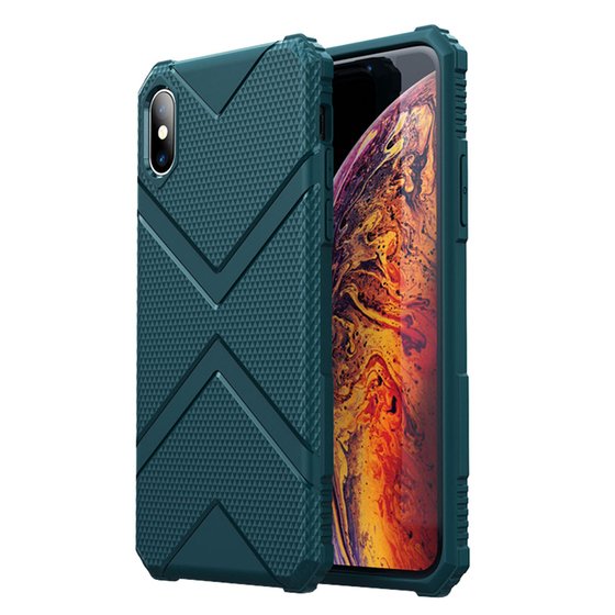 Microsonic Apple iPhone XS Max Kılıf Diamond Shield Yeşil