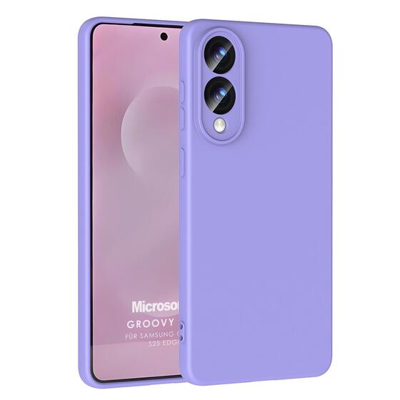 Microsonic Samsung Galaxy S25 Edge Kılıf Groovy Soft Lila