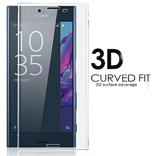 Microsonic Sony Xperia XZ Premium 3D Kavisli Temperli Cam Ekran koruyucu Kırılmaz Film Şeffaf