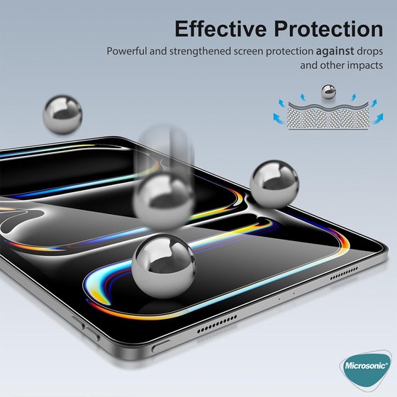 Microsonic Apple iPad Air 11 2025 (A3266-A3267) Tempered Glass Cam Ekran Koruyucu