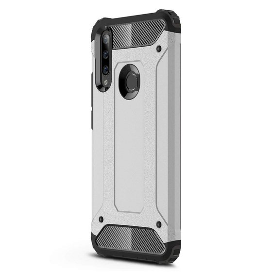 Microsonic Huawei Y6P Kılıf Rugged Armor Gümüş