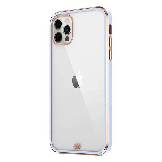 Microsonic Apple iPhone 12 Pro Kılıf Laser Plated Soft Lila