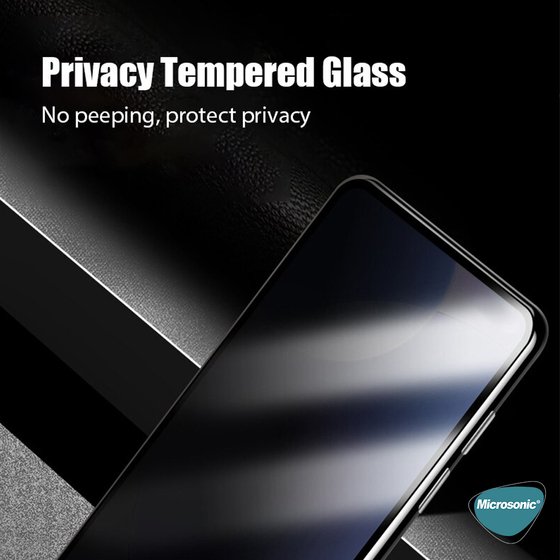 Microsonic Samsung Galaxy A26 Privacy 5D Gizlilik Filtreli Cam Ekran Koruyucu Siyah