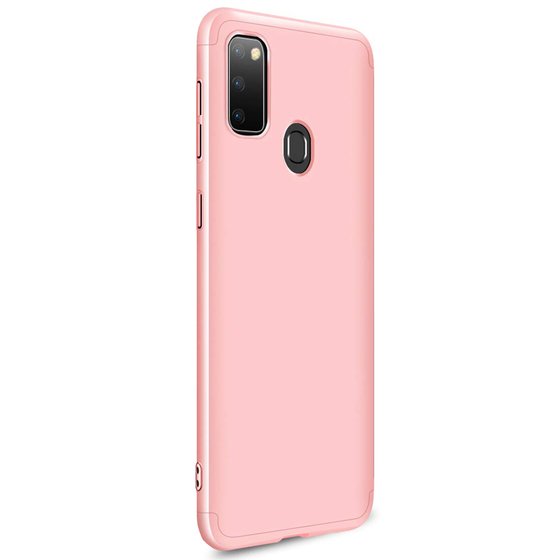 Microsonic Samsung Galaxy M30s Kılıf Double Dip 360 Protective Rose Gold