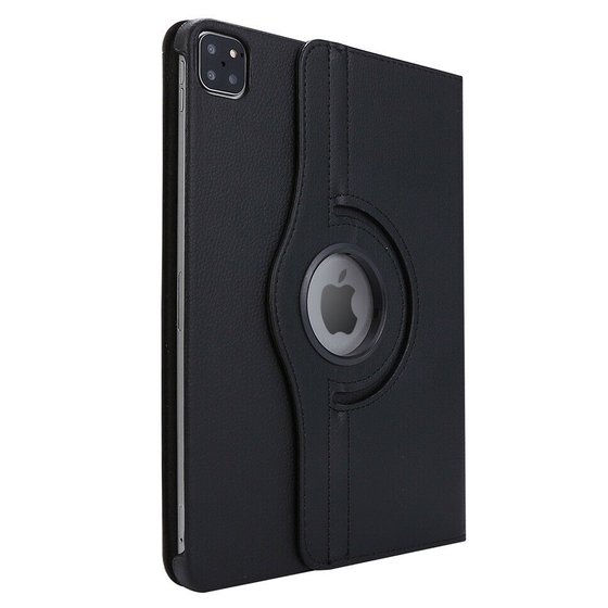 Microsonic Apple iPad Pro 11 2024 Kılıf (A2836-A2837) 360 Rotating Stand Deri Siyah