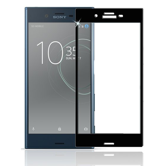 Microsonic Sony Xperia XZ Premium 3D Kavisli Temperli Cam Ekran koruyucu Kırılmaz Film Siyah