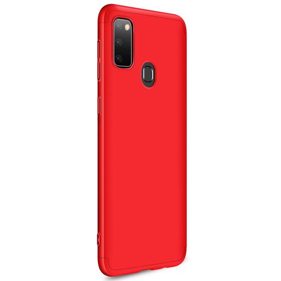 Microsonic Samsung Galaxy M30s Kılıf Double Dip 360 Protective Kırmızı