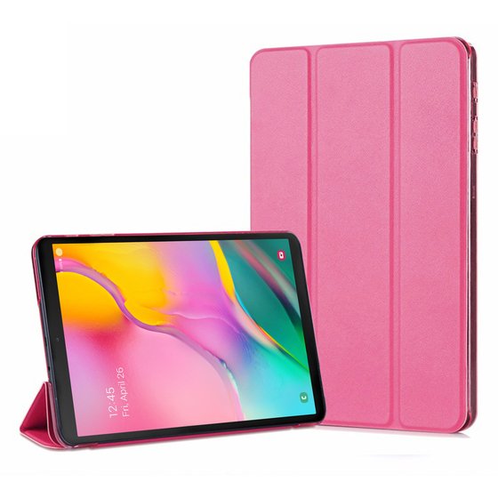 Microsonic Samsung Galaxy Tab A 10.1'' T510 Smart Case ve arka Kılıf Koyu Pembe