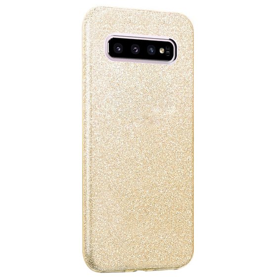 Microsonic Samsung Galaxy S10 Kılıf Sparkle Shiny Gold