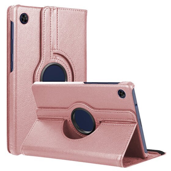 Microsonic Huawei MatePad T10S Kılıf 360 Rotating Stand Deri Rose Gold