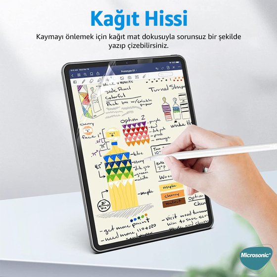 Microsonic Xiaomi Redmi Pad SE 8.7 Paper Feel Kağıt Dokulu Mat Ekran Koruyucu