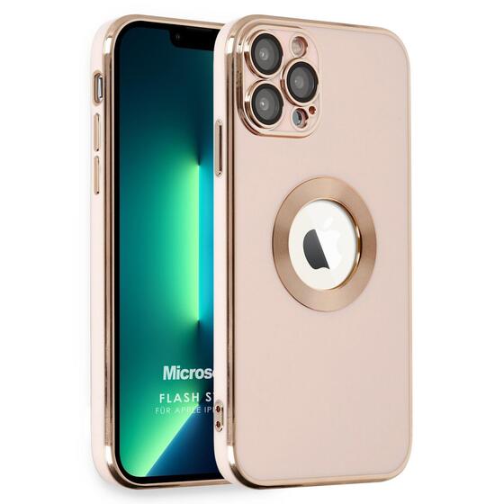 Microsonic Apple iPhone 12 Pro Max Kılıf Flash Stamp Rose Gold