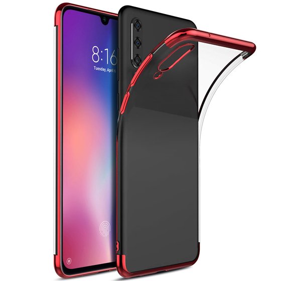 Microsonic Xiaomi Mi 9 Kılıf Skyfall Transparent Clear Kırmızı