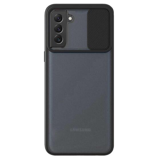 Microsonic Samsung Galaxy S22 Kılıf Slide Camera Lens Protection Siyah