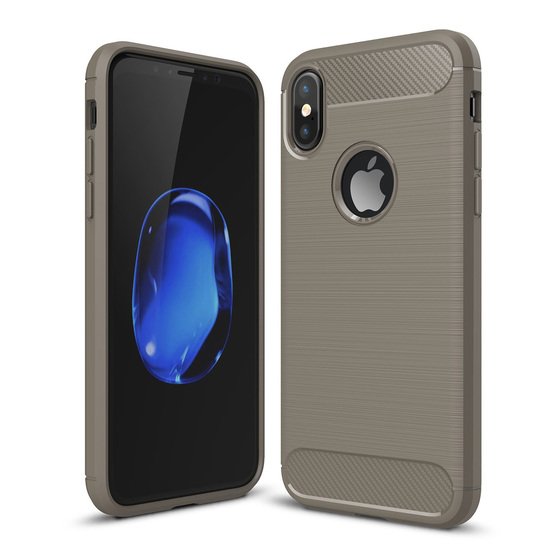 Microsonic Apple iPhone X Kılıf Room Silikon Gri