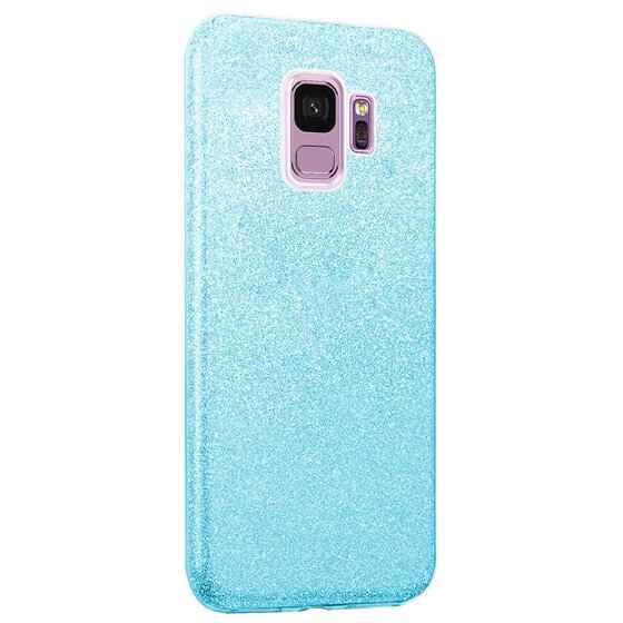 Microsonic Samsung Galaxy S9 Kılıf Sparkle Shiny Mavi