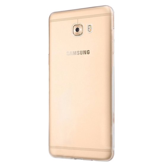 Microsonic Samsung Galaxy C7 Pro Kılıf Transparent Soft Beyaz