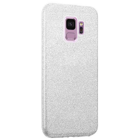 Microsonic Samsung Galaxy S9 Kılıf Sparkle Shiny Gümüş