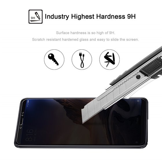 Microsonic Xiaomi Mi Max 3 Privacy 5D Gizlilik Filtreli Cam Ekran Koruyucu Siyah