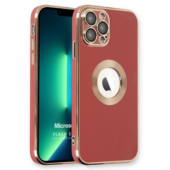 Microsonic Apple iPhone 12 Pro Max Kılıf Flash Stamp Kırmızı