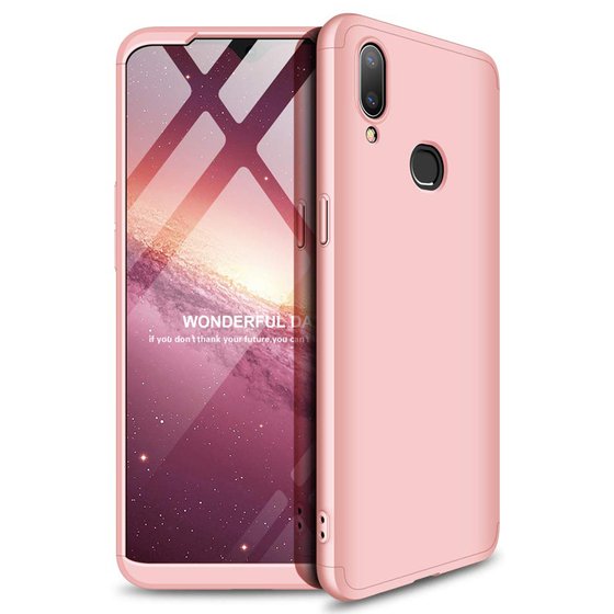 Microsonic Samsung Galaxy A10s Kılıf Double Dip 360 Protective Rose Gold