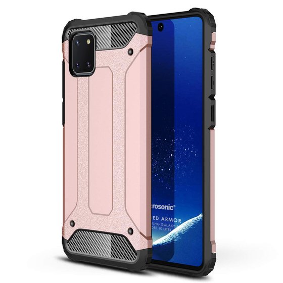 Microsonic Samsung Galaxy Note 10 Lite Kılıf Rugged Armor Rose Gold