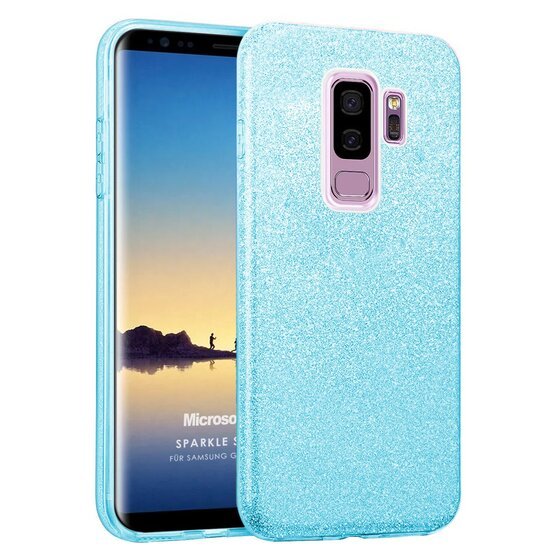 Microsonic Samsung Galaxy S9 Plus Kılıf Sparkle Shiny Mavi